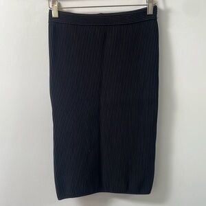 Ronny Kobo Collection Black Knit ribbed Pencil Skirt stretchy bodycon tight sz S
